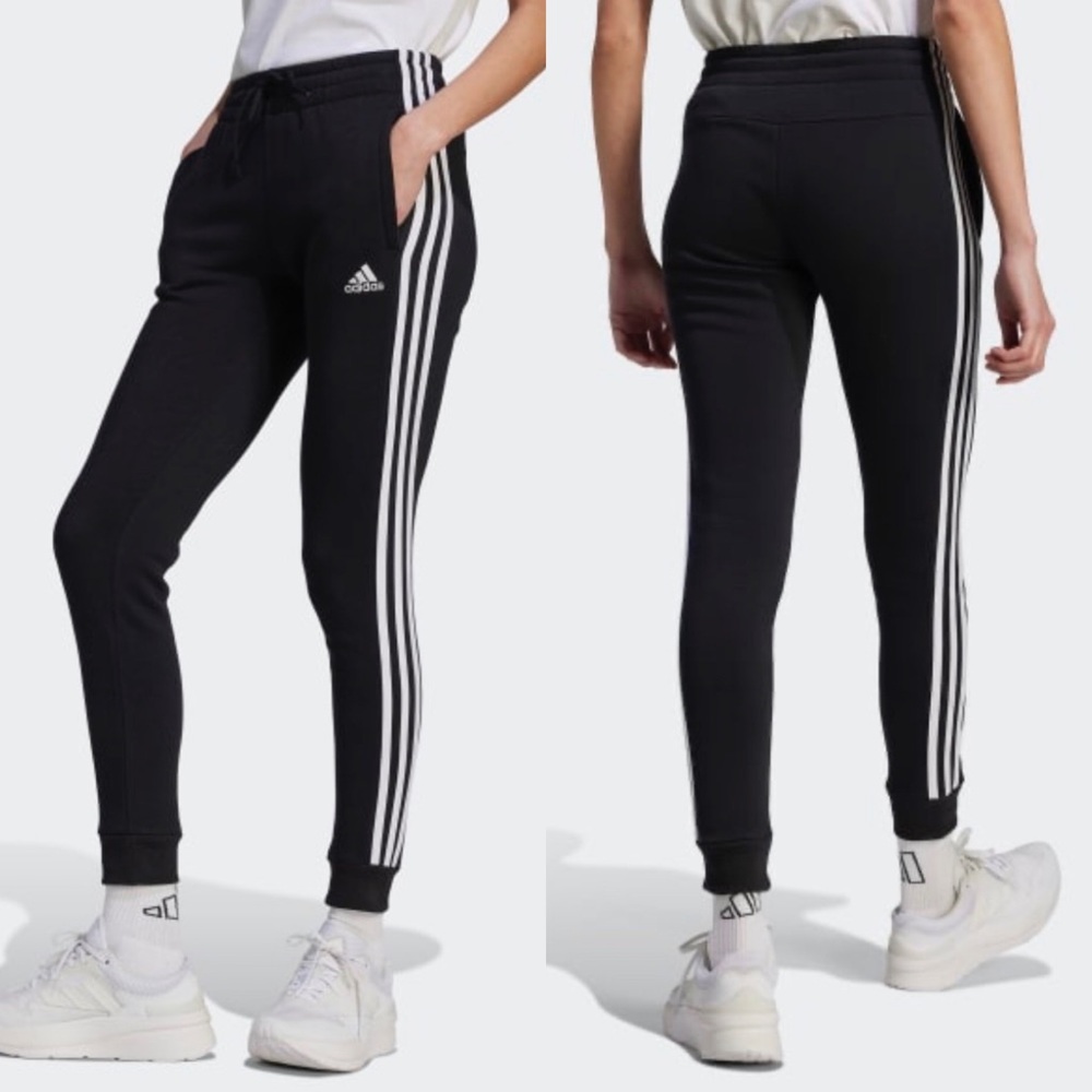 Adidas Essentials 3-stripes Fleece Pants Size XS